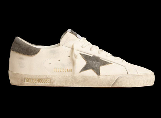 Super-Star nappa with gray suede star heel tab