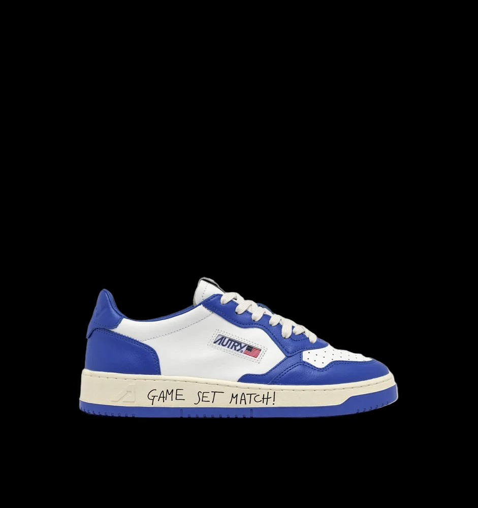 MEDALIST LOW SNEAKERS WHITE AND PALACE BLUE LEATHER