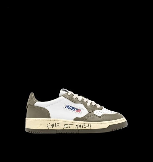 MEDALIST LOW SNEAKERS LEATHER COLOR WHITE AND COVERT GREEN
