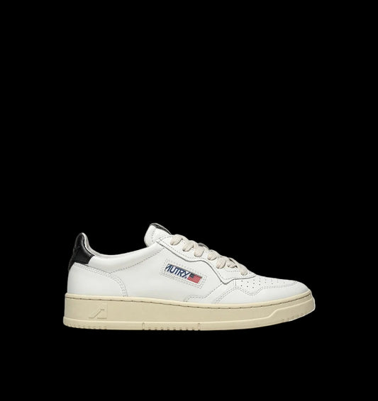 MEDALIST LOW SNEAKERS WHITE AND BLACK LEATHER
