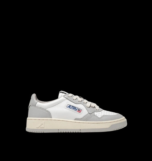 MEDALIST LOW BICOLOR SNEAKERS WHITE AND VAPOR LEATHER