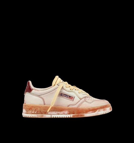 MEDALIST LOW SNEAKERS SUPER VINTAGE SPA BLUE AND RUSSET BROWN LEATHER