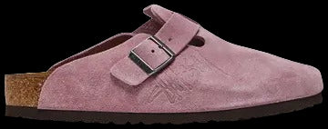Stussy x Birkenstock Boston Shaggy Dusty Pink