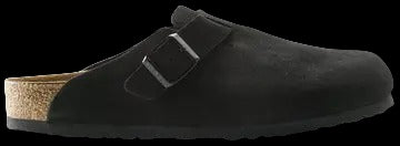 Birkenstock Boston Soft Footbed Suede Black