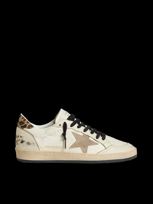 Ball Star Wishes with suede star and leopard-print pony skin