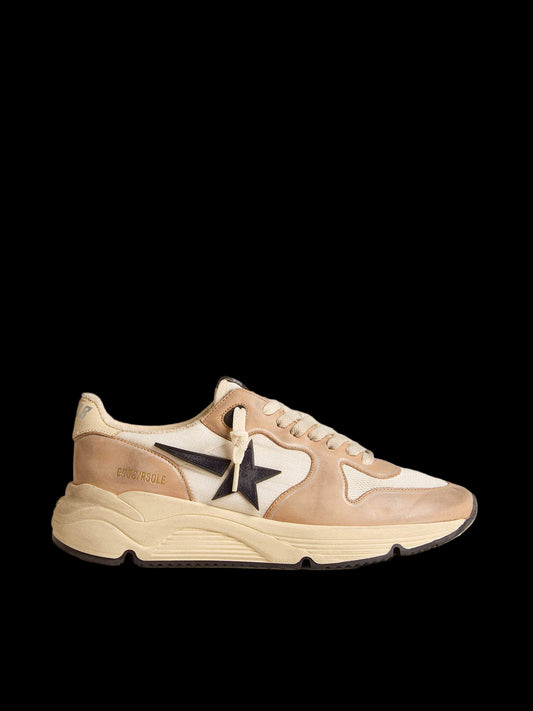 Running Sole nylon nubuck dark blue suede star