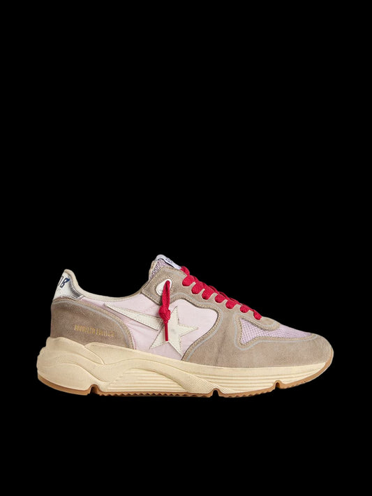 Running Sole LTD pink nylon with white leather star