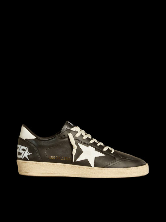 Ball Star black nappa with white leather star heel tab