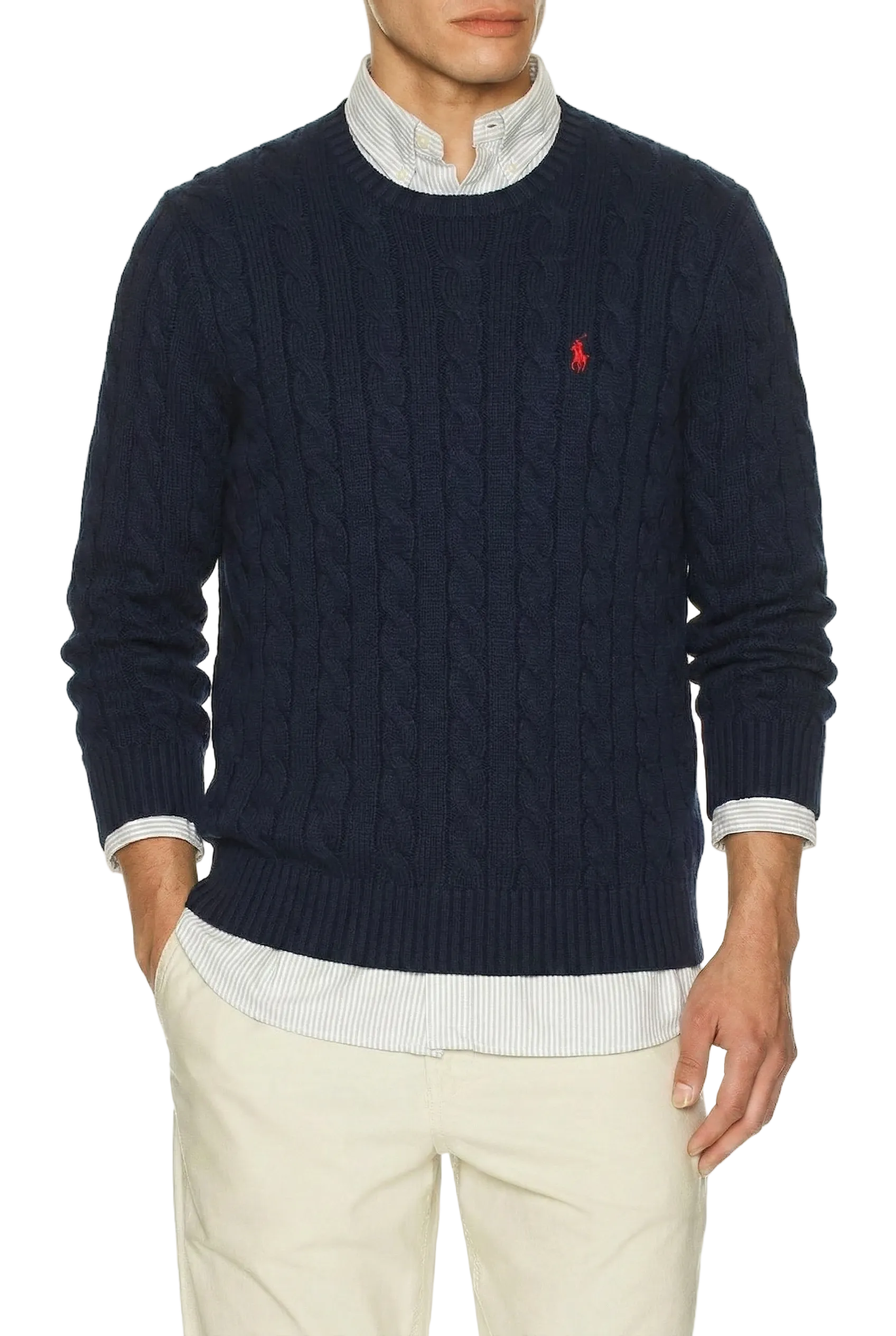 Polo Ralph Lauren Cable-Knit Cotton Sweater Hunter Navy