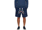 A BATHING APE® Camo Shark Sweat Shorts Navy A BATHING APE®
