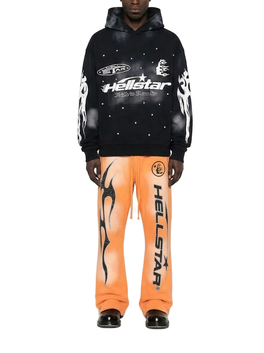 Hellstar Fire Flare Sweatpants Orange Hellstar
