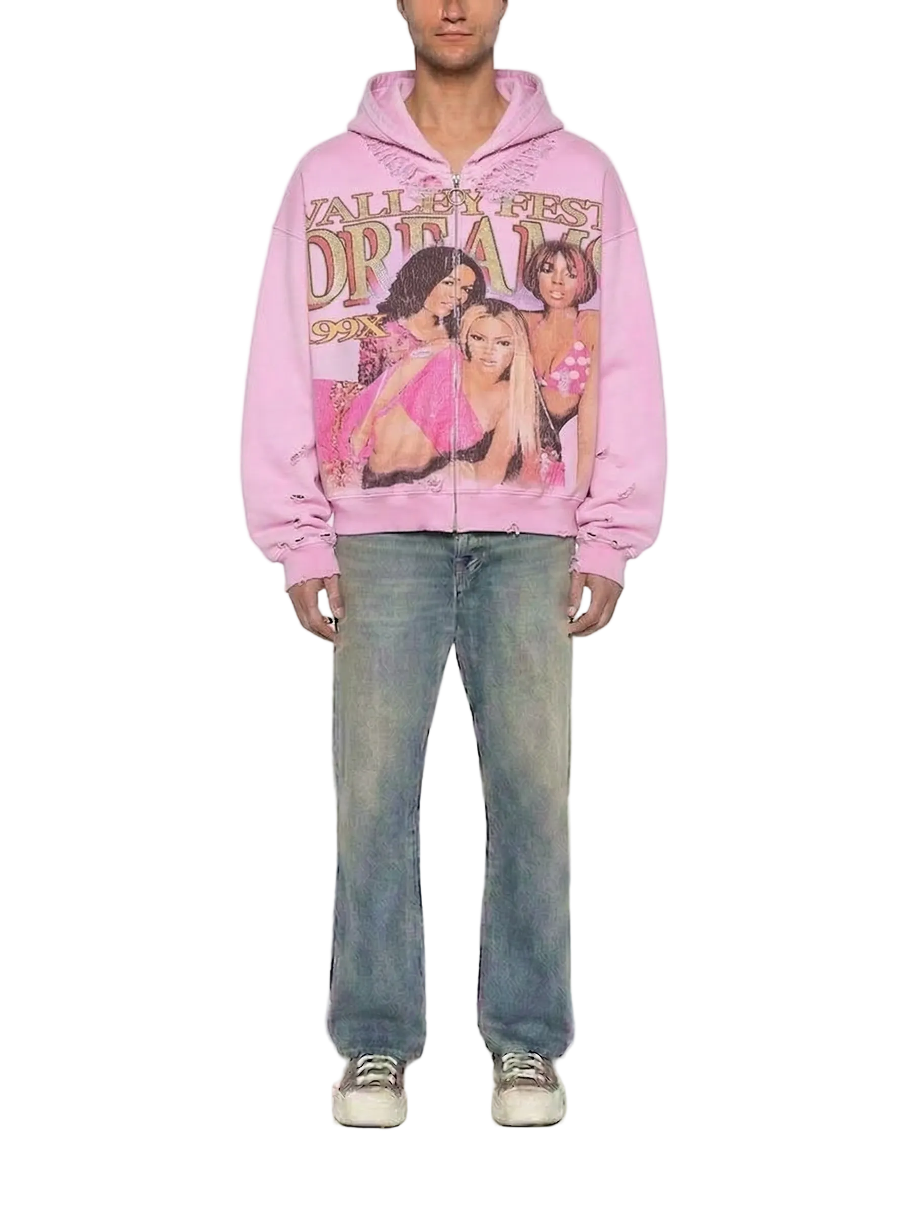 Vale Forever Dreams Zip Up Hoodie Pink