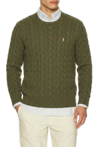 Polo Ralph Lauren Cable-Knit Cotton Sweater Garden Trail Heather