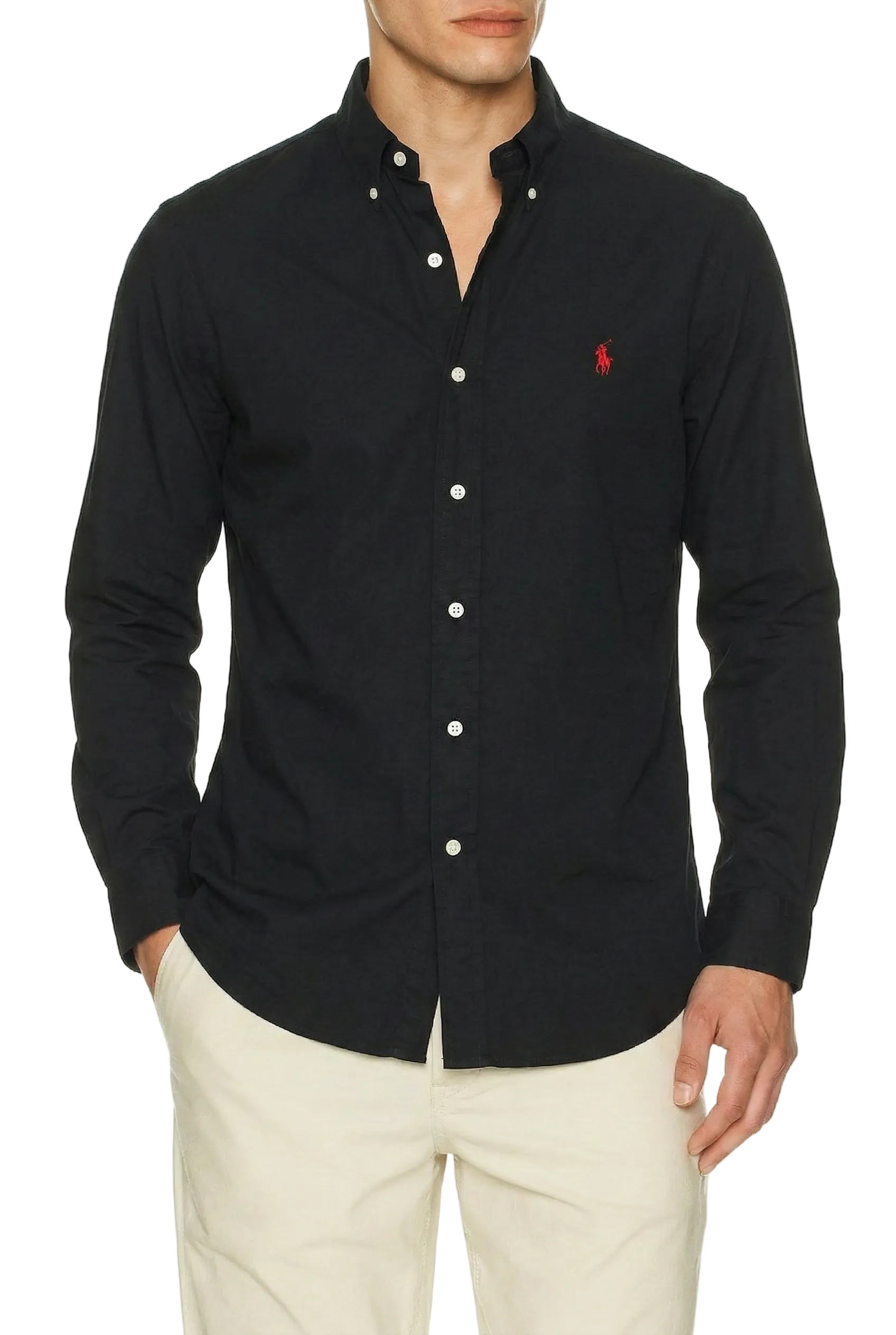 Polo Ralph Lauren Garment-Dyed Oxford Shirt Polo Black