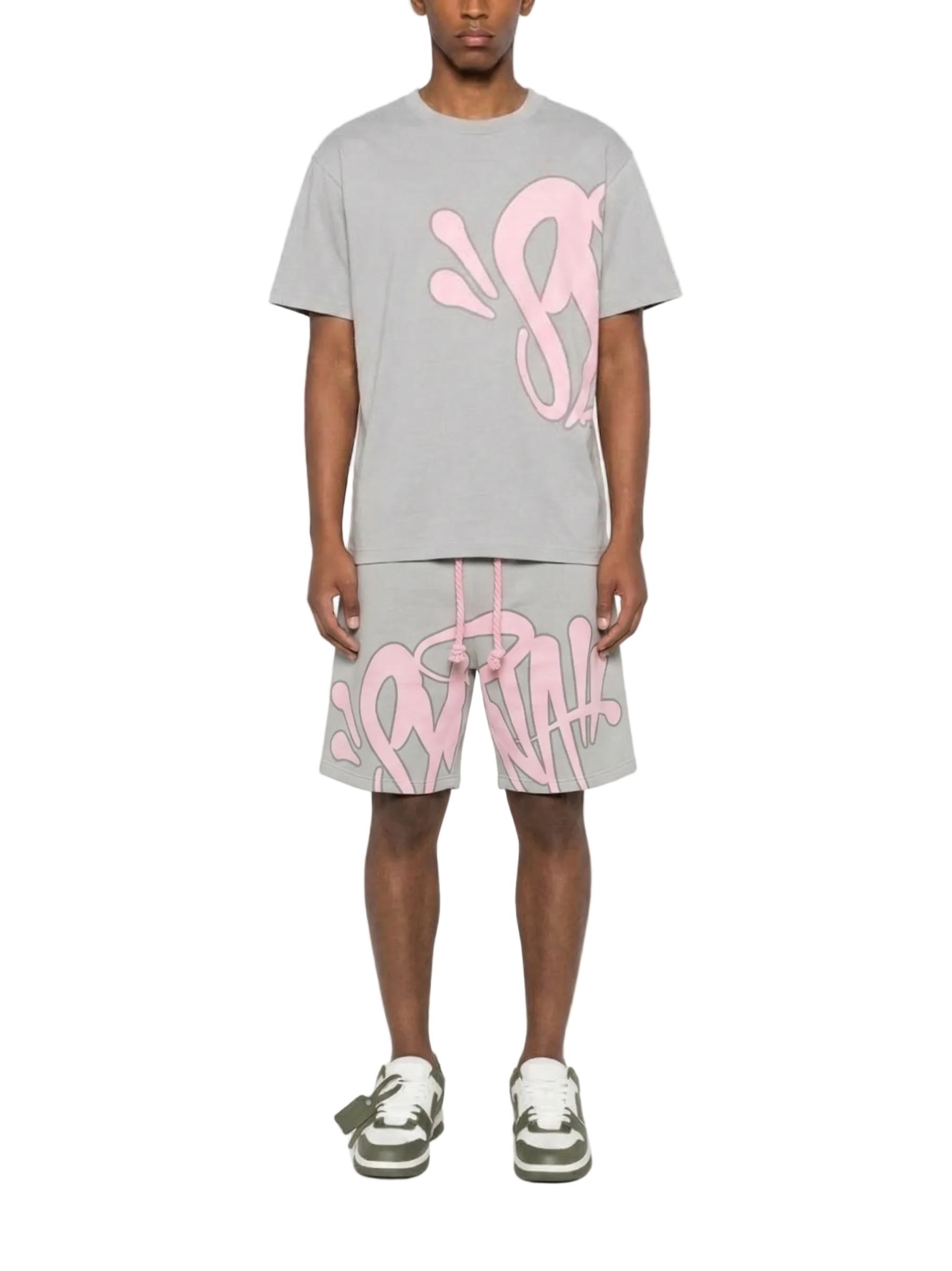 Syna World Logo Short Grey Pink