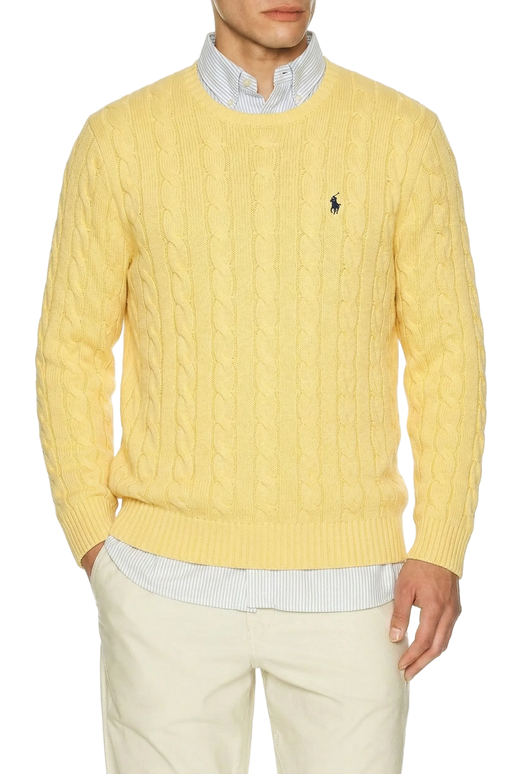 Polo Ralph Lauren Cable-Knit Cotton Sweater Sunfish Yellow