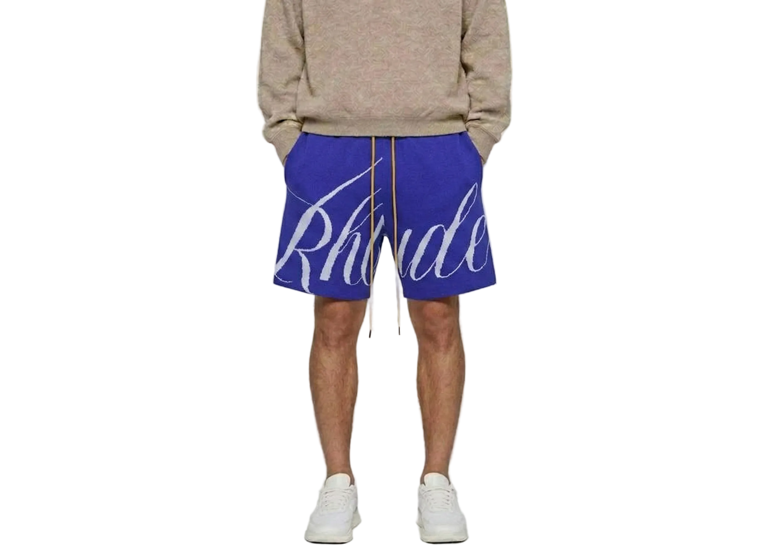 Rhude Knit Script Short Blue