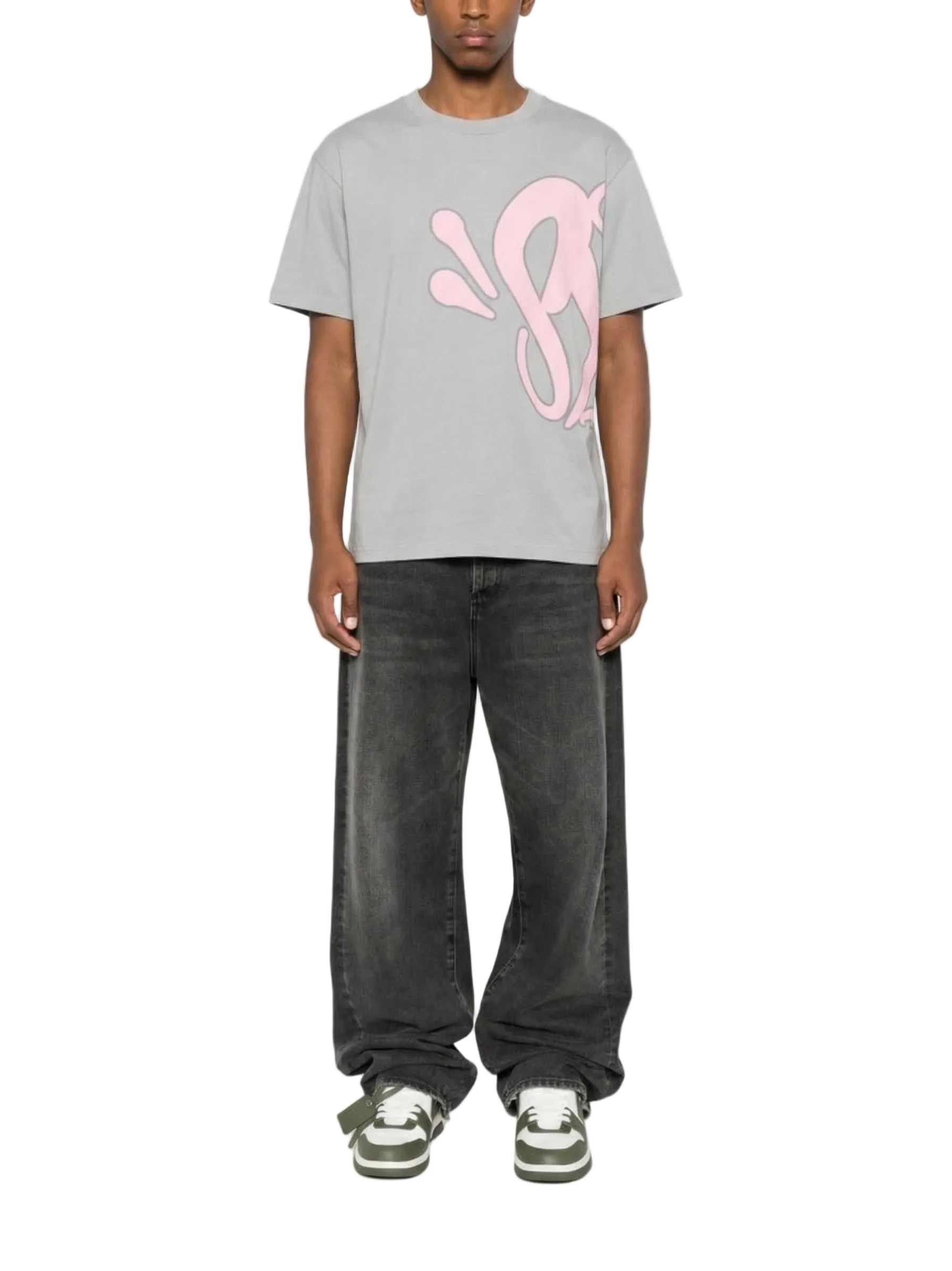 Syna World Logo Grey Pink T-Shirt