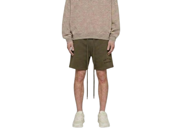 Fear of God Essentials Fleece Soccer Short Olive