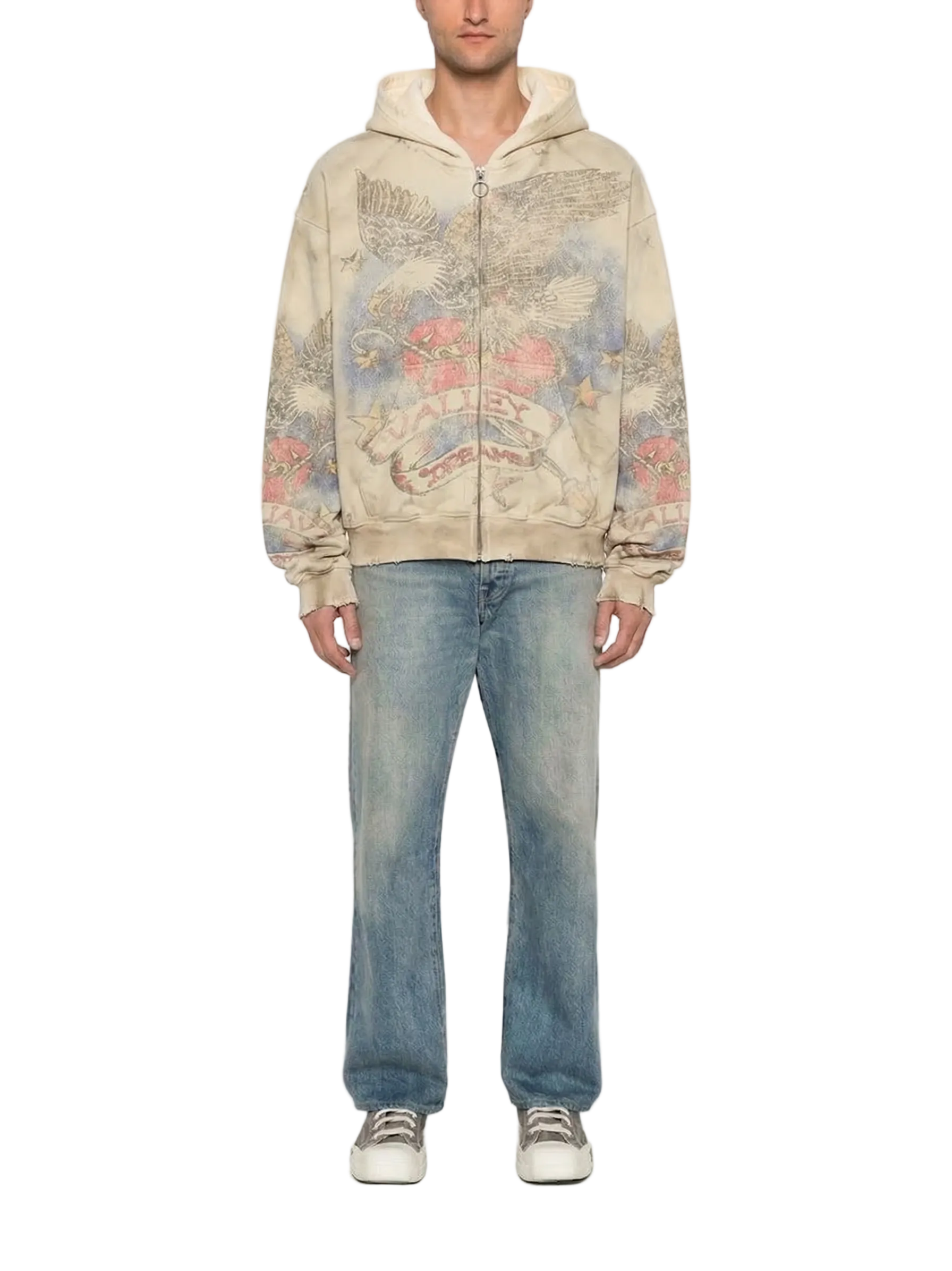 Vale Forever Nostalgia Zip Up Tattered/Cream