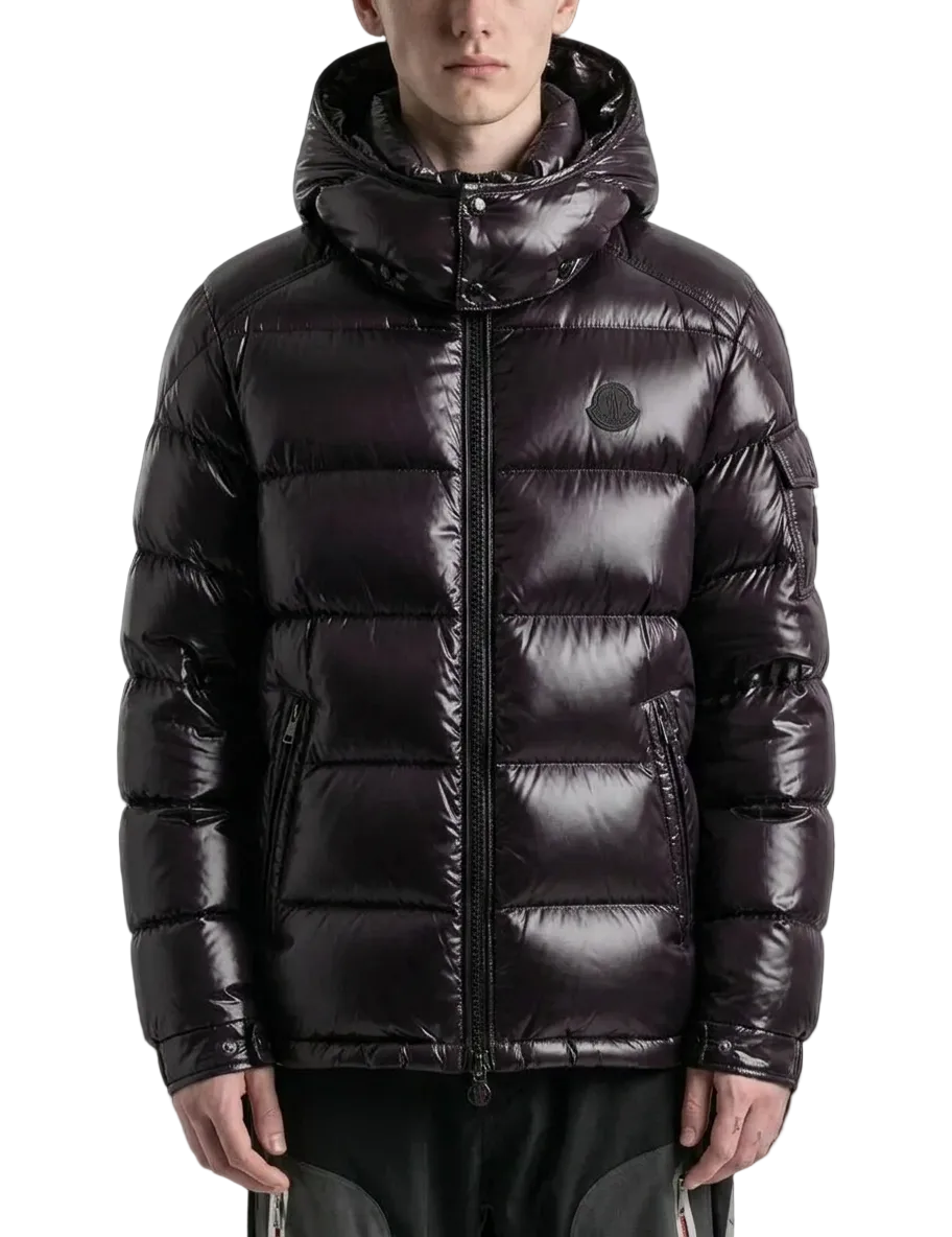 Moncler Maya Hooded Short Down Jacket Black