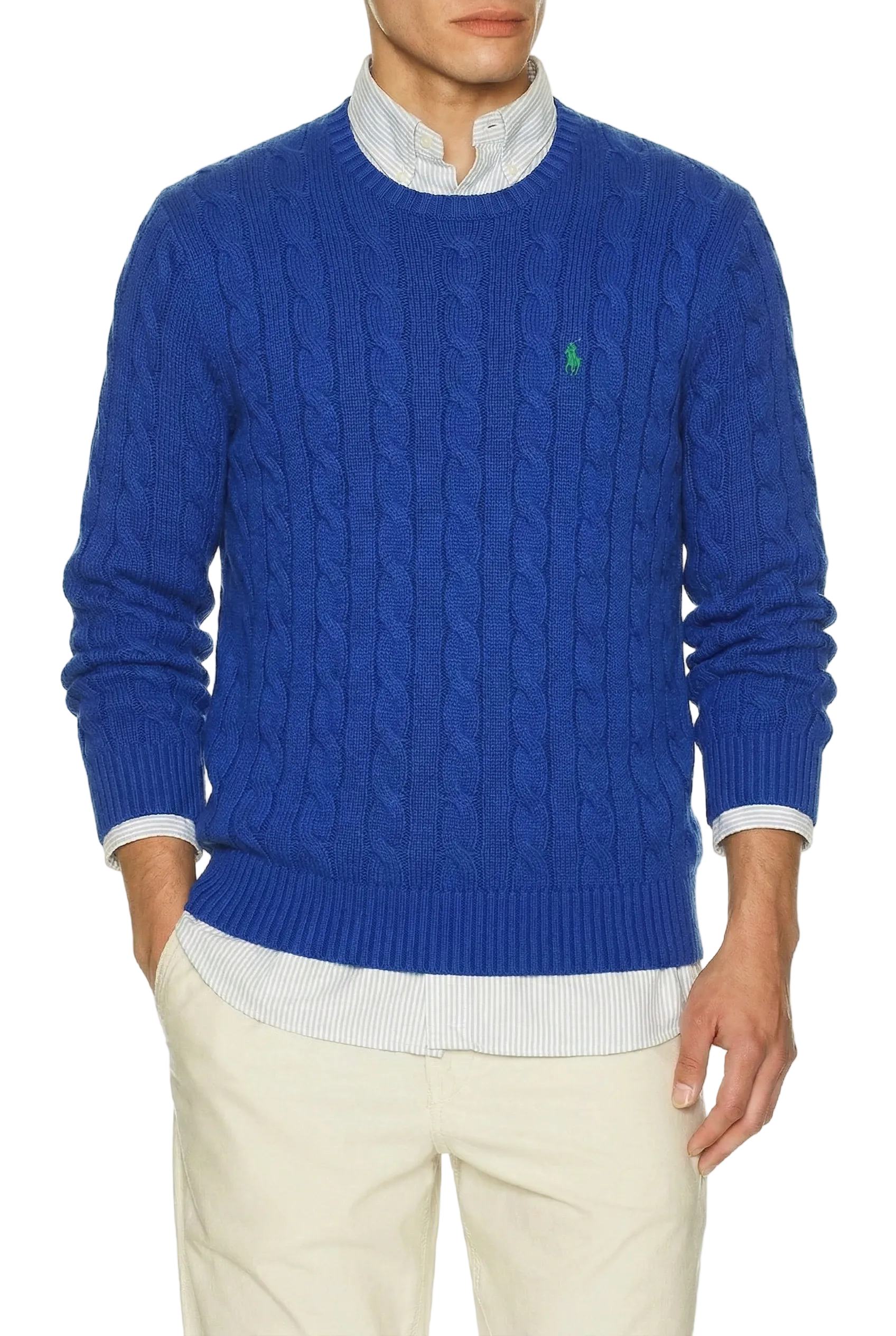 Polo Ralph Lauren Cable-Knit Cotton Sweater Pacific Royal