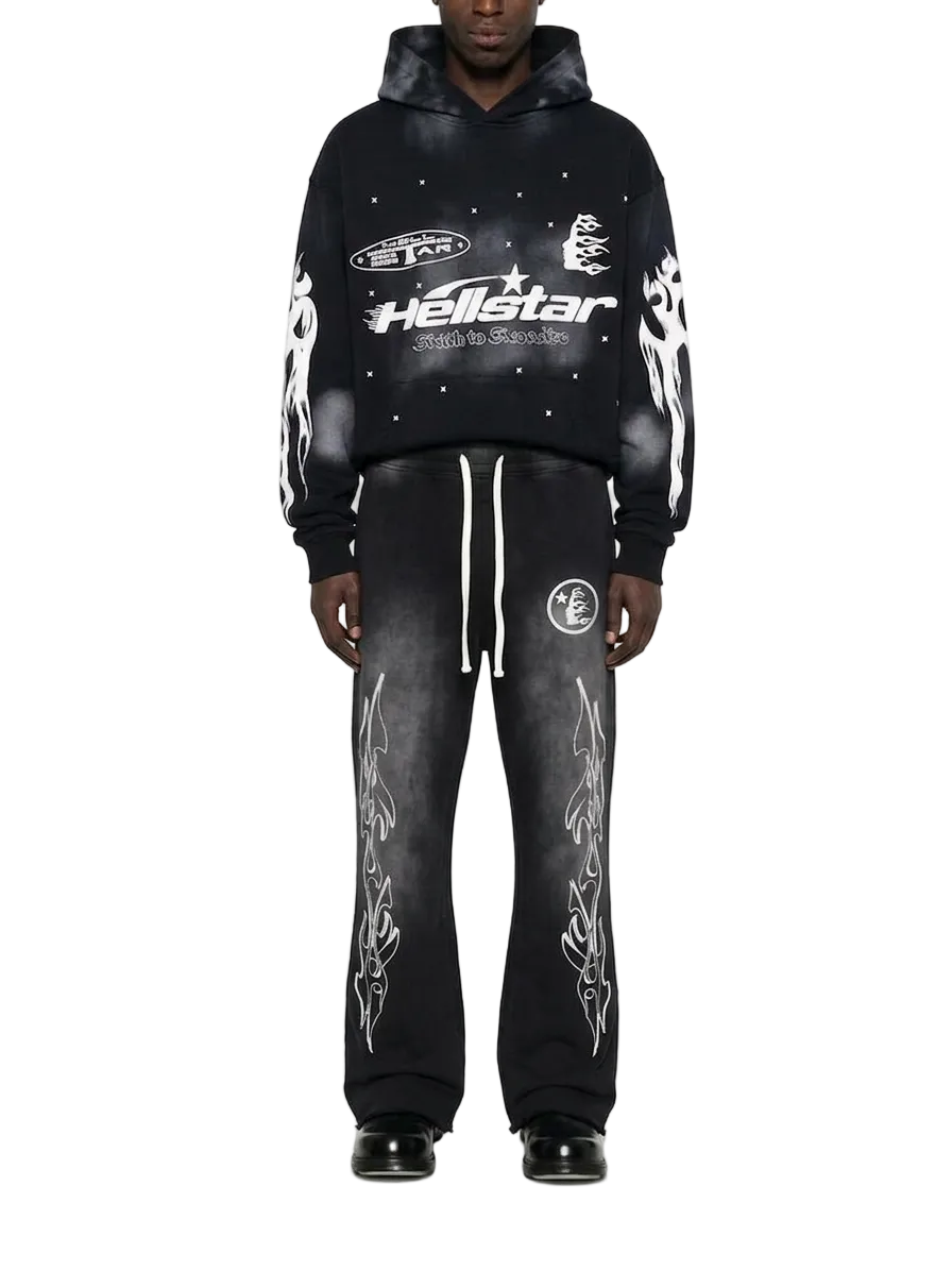 Hellstar Racer Flare Sweatpants Black Hellstar