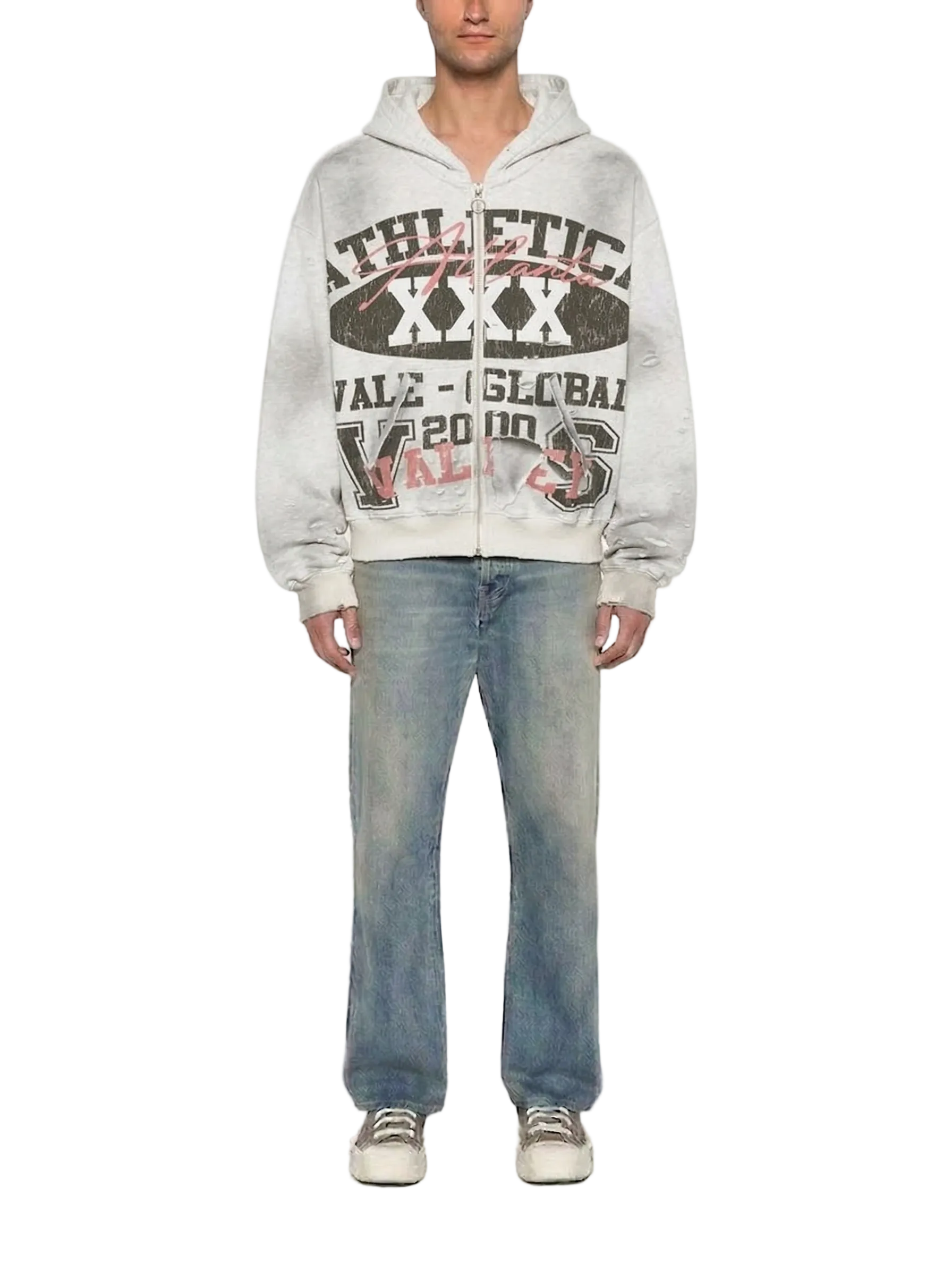 Vale Forever Athletica XXX Zip Up Hoodie Grey