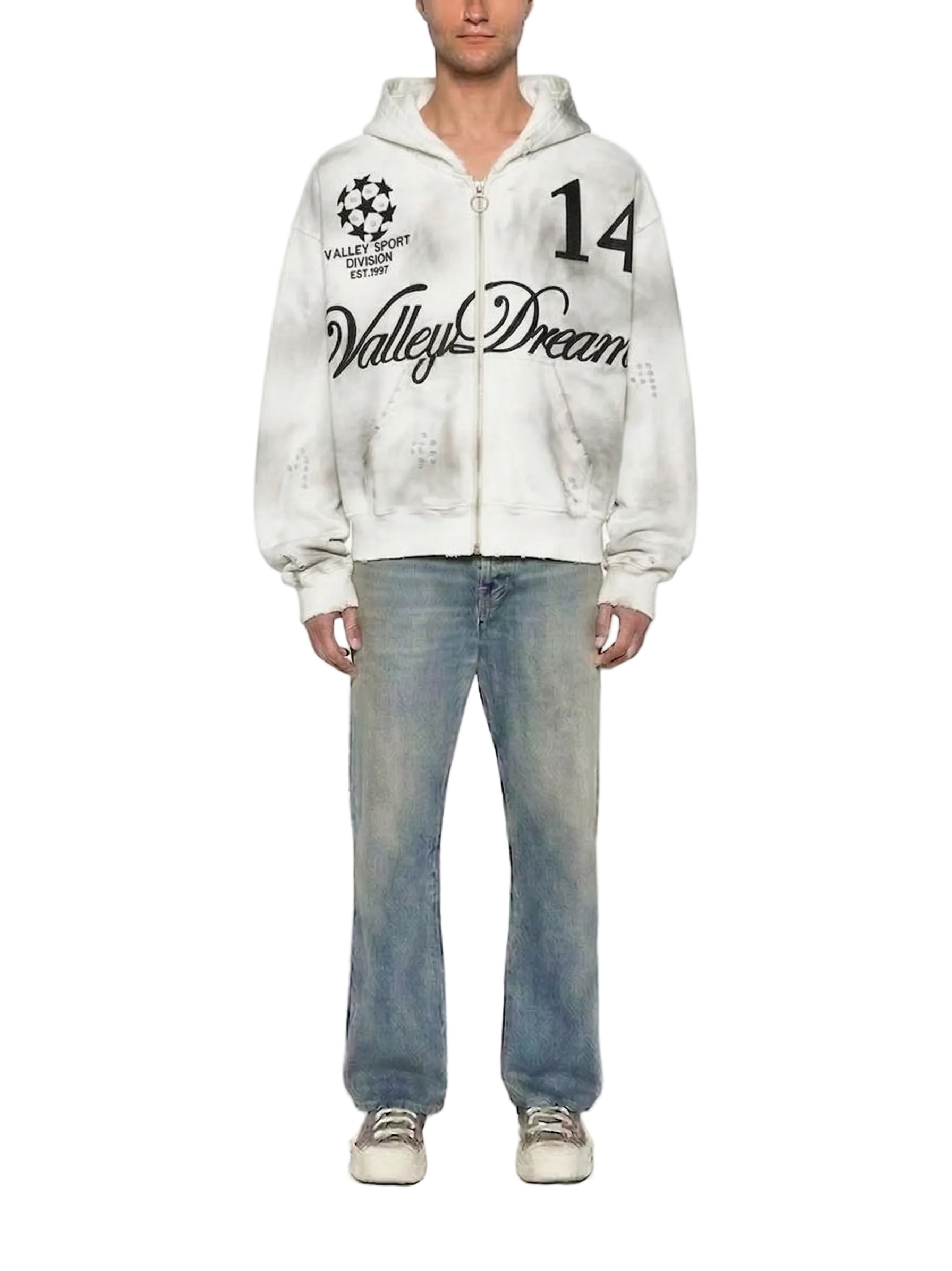 Vale Forever Oreo 14 Zip Up Hoodie White Black