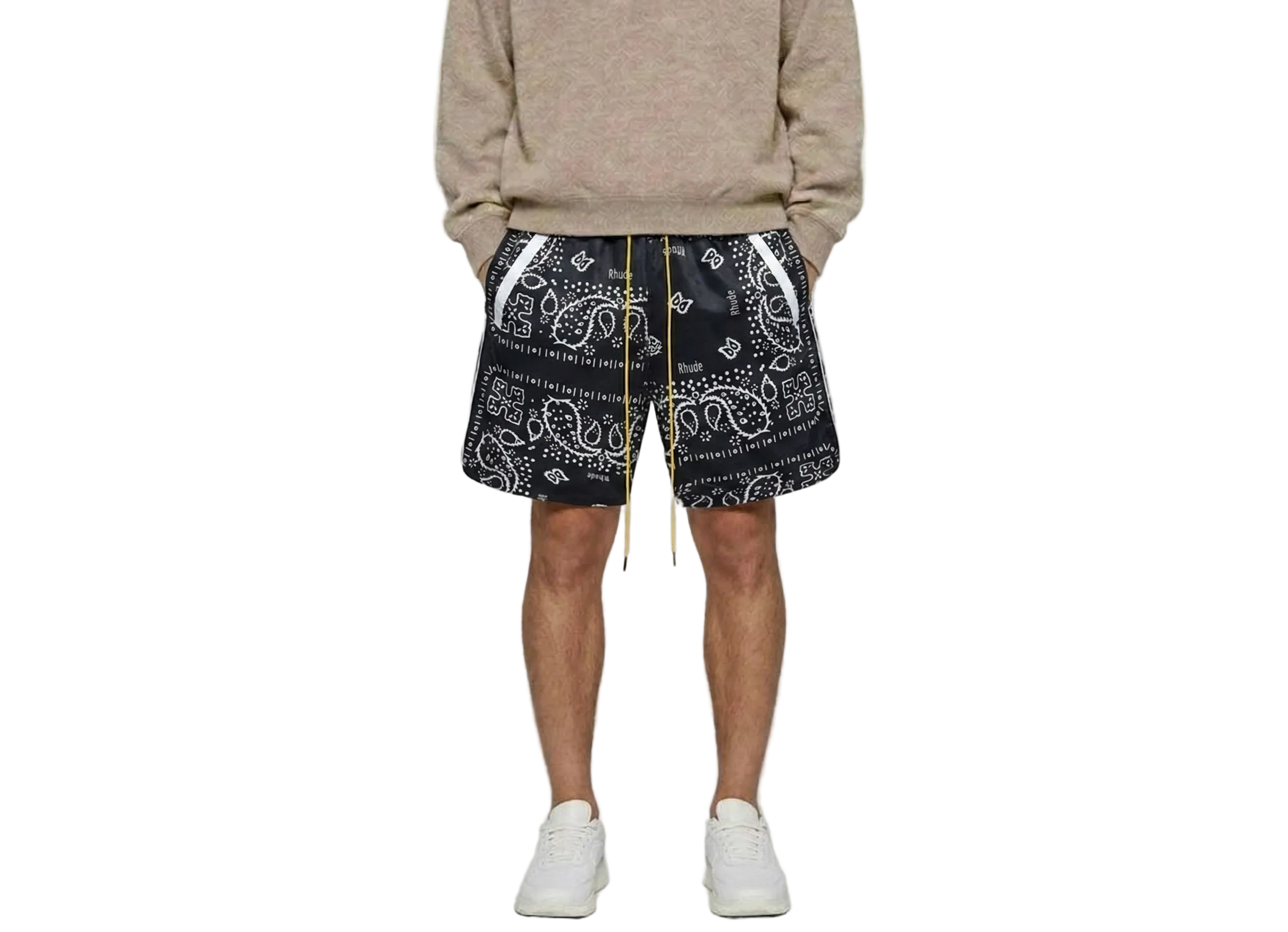 Rhude Logo Bandana Short Black