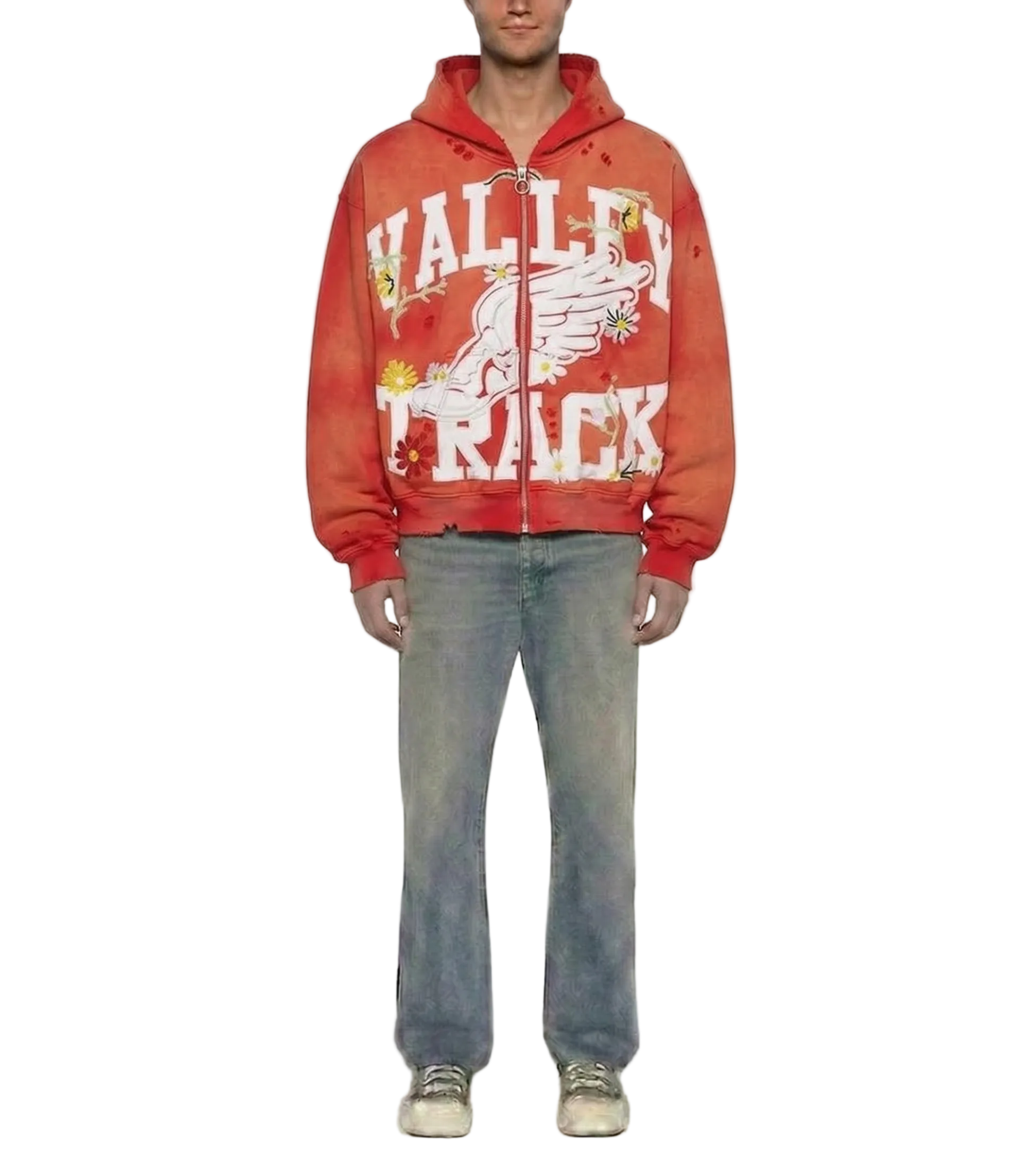 Vale Forever Garden Zip Up Hoodie Red