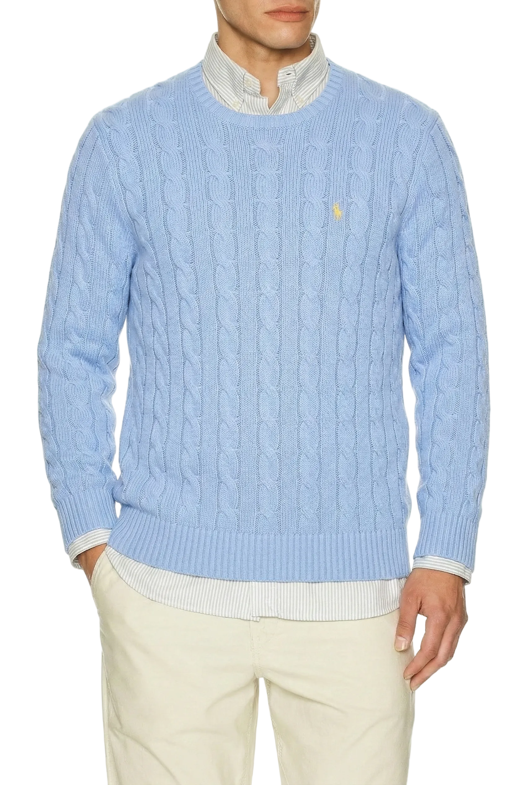 Polo Ralph Lauren Cable-Knit Cotton Sweater Austin Blue