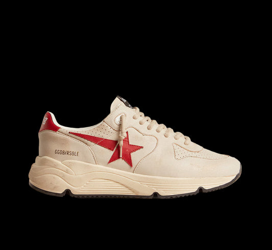 Running Sole gray nappa leather with red nappa leather star