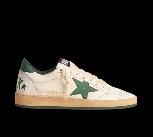 Ball Star Wishes white nappa leather with green leather star