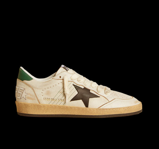 Ball Star with black leather star and green leather heel tab