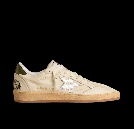 Ball Star with silver leather star green leather heel tab