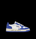 MEDALIST LOW SNEAKERS WHITE AND PALACE BLUE LEATHER - VESTRA