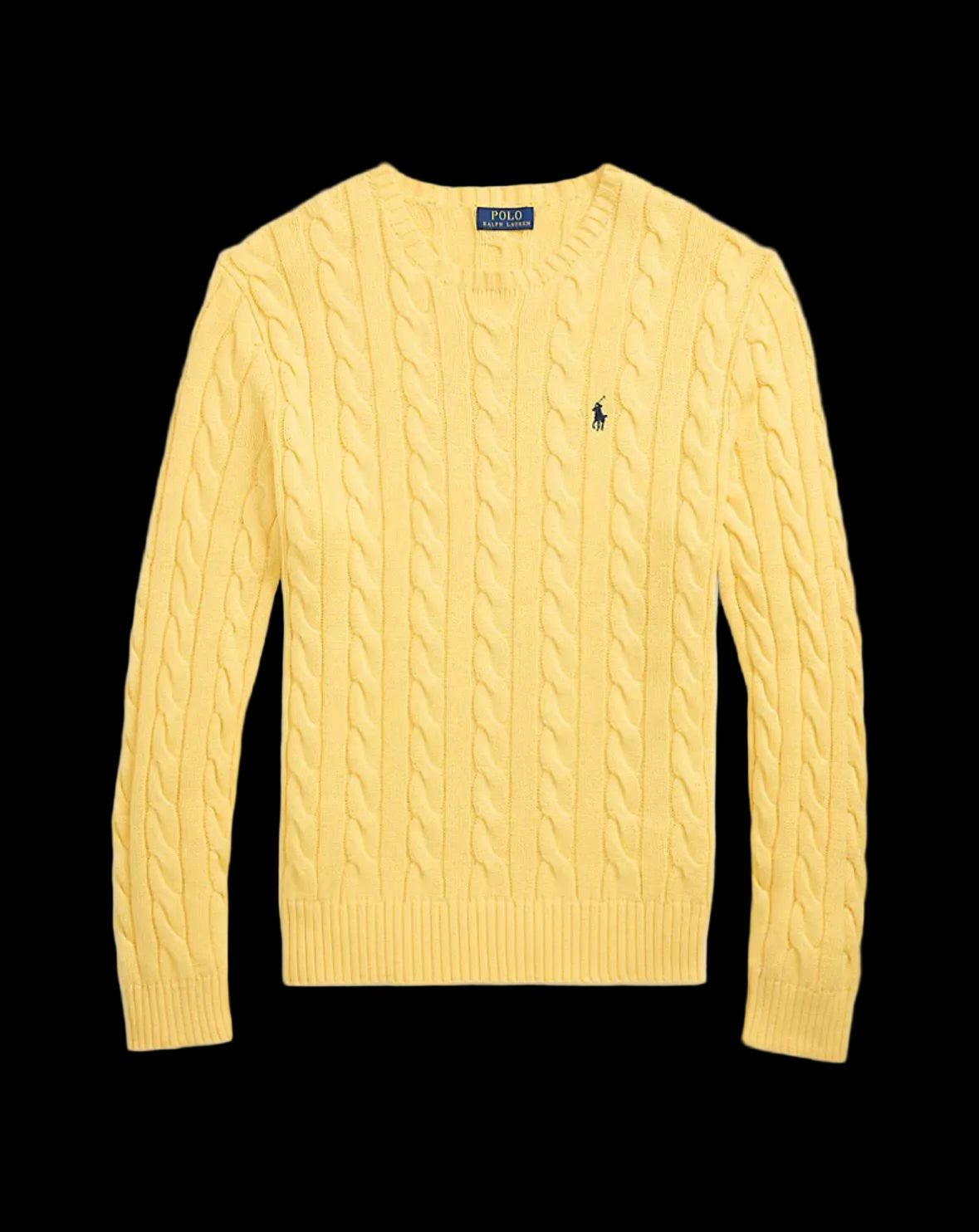 Polo Ralph Lauren Cable-Knit Cotton Sweater Sunfish Yellow.
