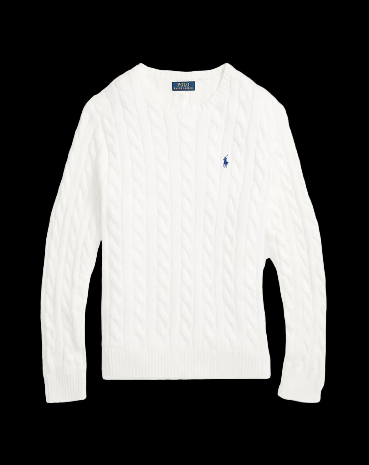 Polo Ralph Lauren Cable-Knit Cotton Sweater White.