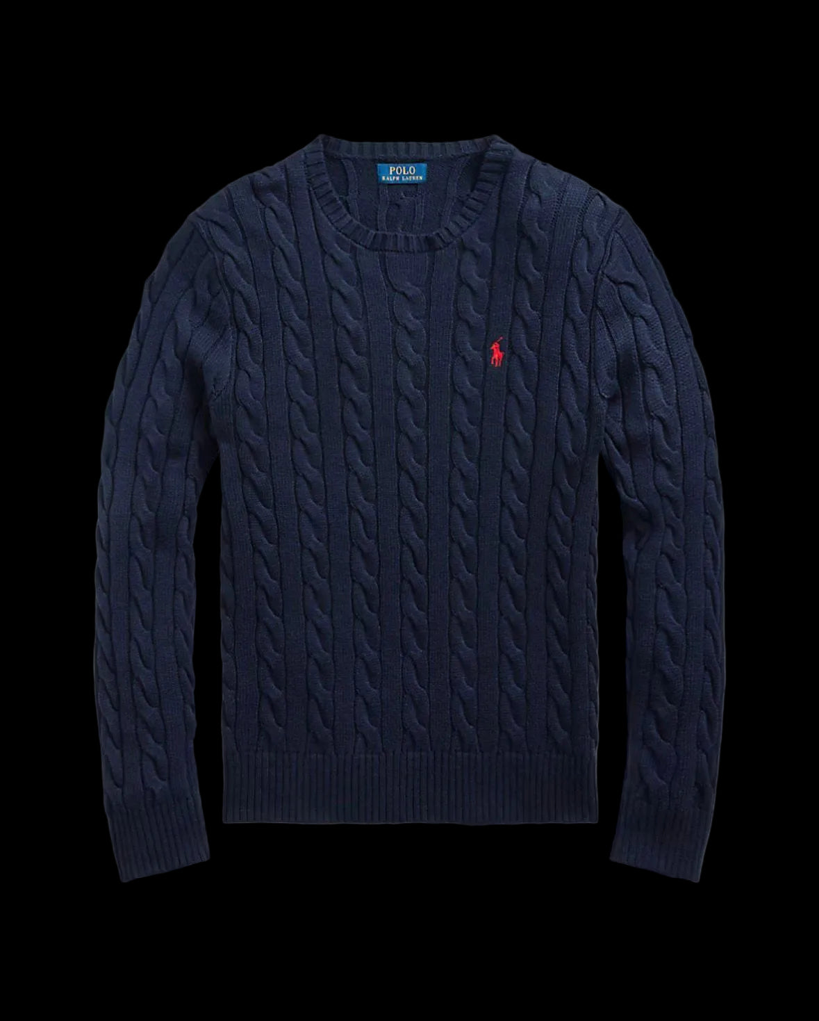 Polo Ralph Lauren Cable-Knit Cotton Sweater Hunter Navy.