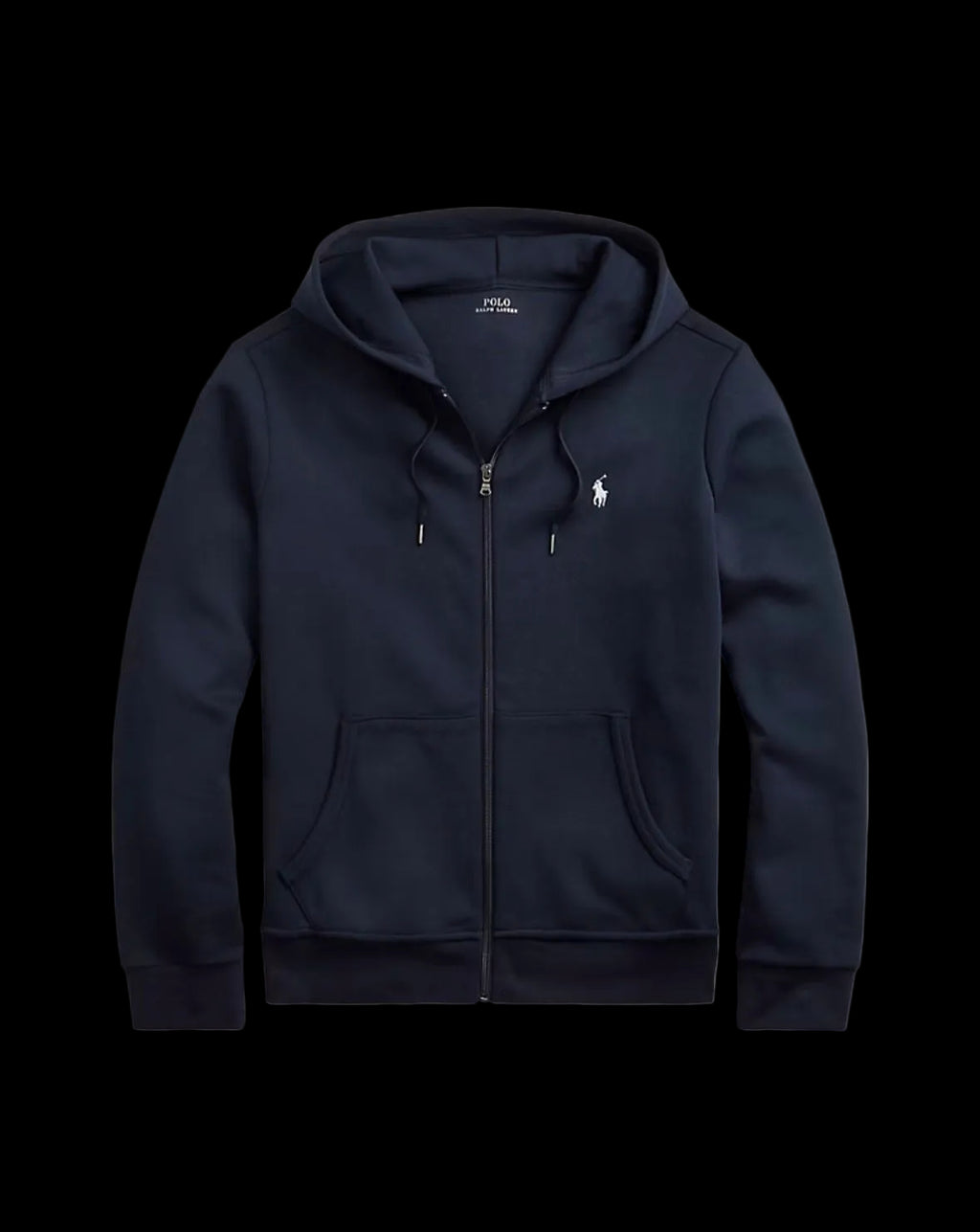 Polo Ralph Lauren Double-Knit Full-Zip Hoodie Aviator Navy.