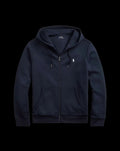 Polo Ralph Lauren Double-Knit Full-Zip Hoodie Aviator Navy.