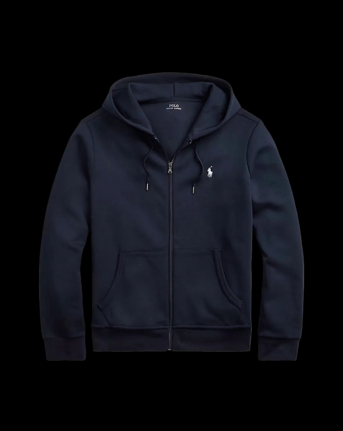 Polo Ralph Lauren Double-Knit Full-Zip Hoodie Aviator Navy.