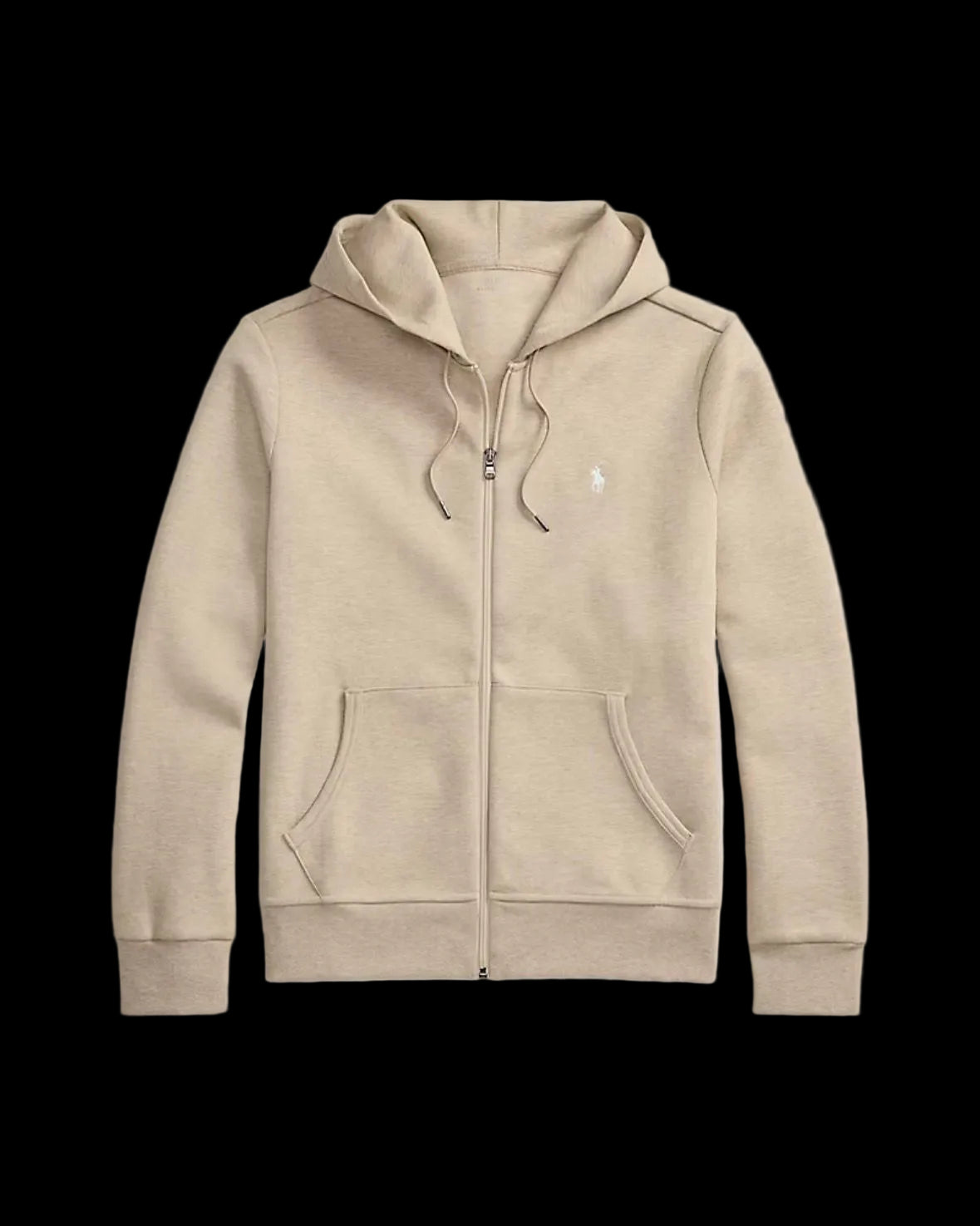 Polo Ralph Lauren Double-Knit Full-Zip Hoodie Tuscan Beige Heather.