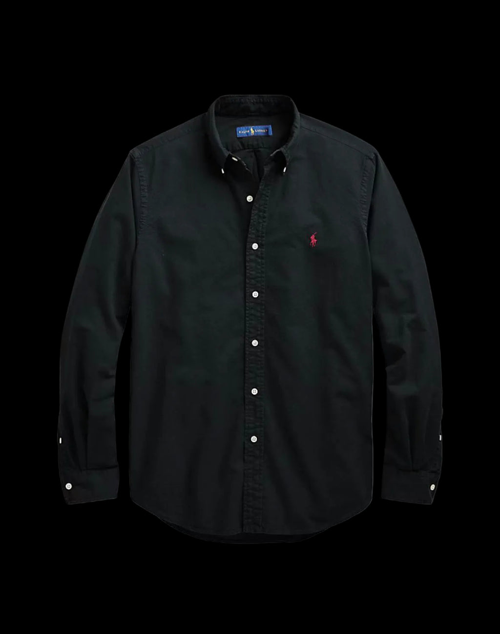 Polo Ralph Lauren Garment-Dyed Oxford Shirt Polo Black.