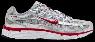 Nike P-6000 Metallic Silver Gym Red