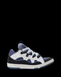 LANVIN CURB LEATHER SNEAKERS Black/Navy Blue.