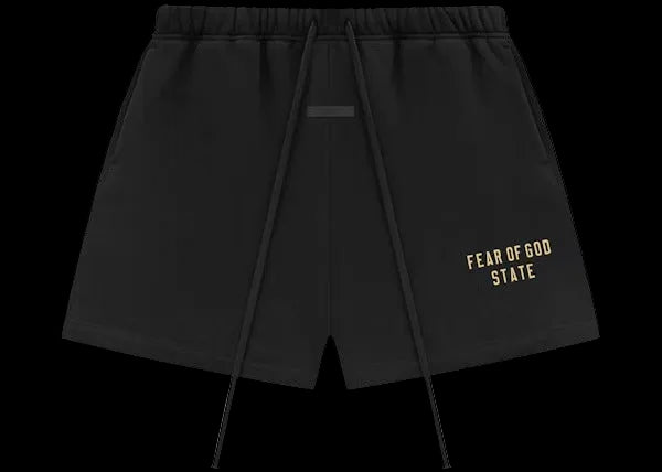 Fear of God Essentials Fleece Soccer Short Black Essentials