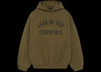 Fear of God Essentials Fleece Hoodie Olive Essentials