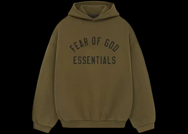 Fear of God Essentials Fleece Hoodie Olive Essentials